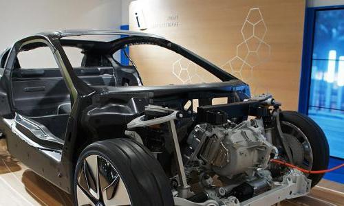 The frame of an electric vehicle.